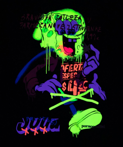 Camiseta Pornograffiti XXXponge — Noir